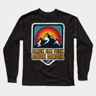 Vintage Black Elk Peak South Dakota Sunset Long Sleeve T-Shirt